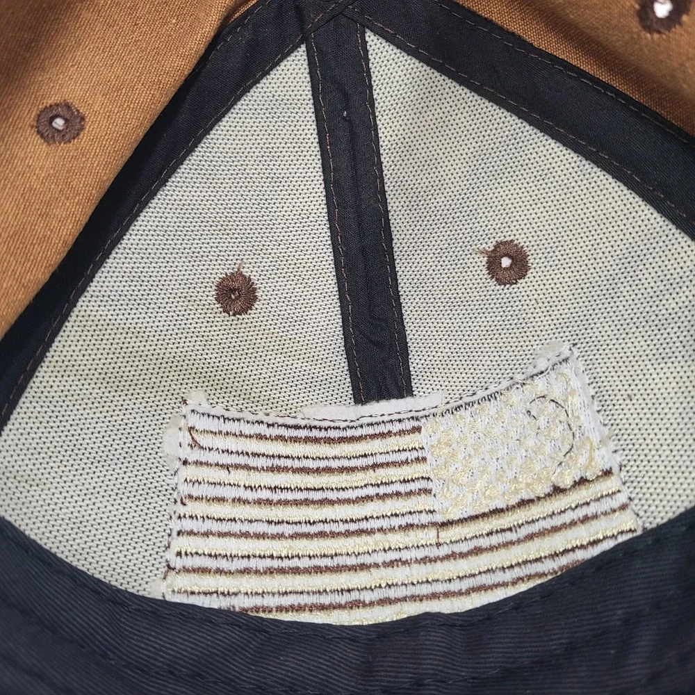 Ariat Hat Snapback Brown Digital Camo American Flag Patch Logo USA Outdoors‎ Men